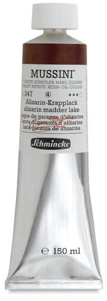 Schmincke Mussini Oil Paints - Upright tube of Alazarin Madder Lake
