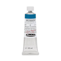 Schmincke Mussini Oil Color - Semi-Transparent, Manganese Cerulean Blue, 35 ml tube