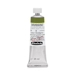 Schmincke Mussini Oil Color - Translucent Golden Green, 35 ml tube