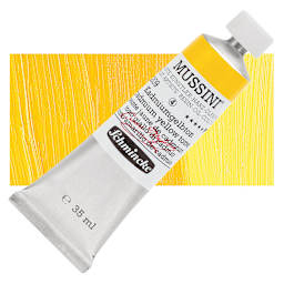 Schmincke Mussini Oil Color - Cadmium Yellow Tone, 35 ml tube and swatch