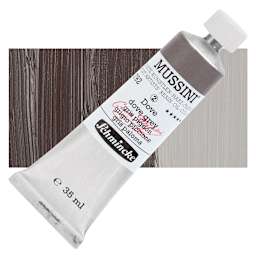 Schmincke Mussini Oil Color - Dove Gray, 35 ml tube and swatch