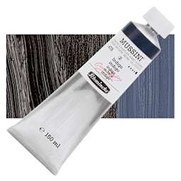 Schmincke Mussini Oil Color - Indigo, 150 ml tube and swatch