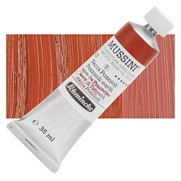 Schmincke Mussini Oil Color - Pozzuoli Earth, 35 ml tube and swatch