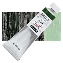 Schmincke Mussini Oil Color - Sap Green, 150 ml tube and swatch