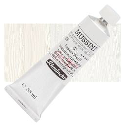 Schmincke Mussini Oil Color - Translucent White, 35 ml tube and swatch