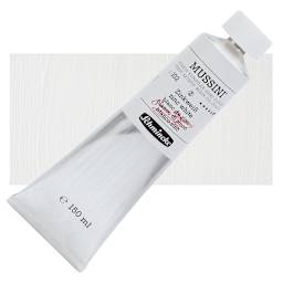 Schmincke Mussini Oil Color - Transparent, Zinc White, 150 ml tube and swatch