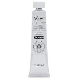 Schmincke Norma Professional Oil Paint - Upright 120 ml tube of Zinc White