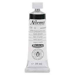Schmincke Norma Professional Oil Paint - Ivory Black, 35 ml, Tube