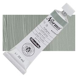 Schmincke Norma Professional Oil Paint - Cold Grey, 35 ml, Tube and swatch