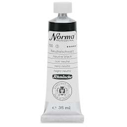 Schmincke Norma Professional Oil Paint - Neutral Black, 35 ml, Tube
