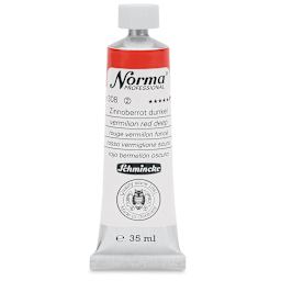 Schmincke Norma Professional Oil Paint - Vermilion Red Deep, 35 ml, Tube