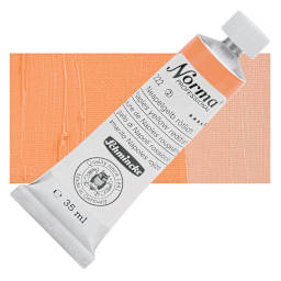 Schmincke Norma Professional Oil Paint - Naples Yellow Reddish, 35 ml, Tube and swatch