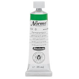 Schmincke Norma Professional Oil Paint - Permanent Green, 35 ml, Tube