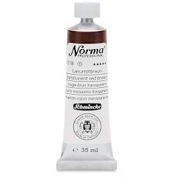 Schmincke Norma Professional Oil Paint - Translucent Red Brown, 35 ml, Tube