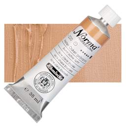 Schmincke Norma Professional Oil Paint - Burnt Ochre Light, 35 ml, Tube with Swatch