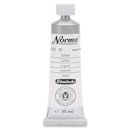 Schmincke Norma Professional Oil Paint - Silver, 35 ml, Tube