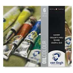 Van Gogh Oil Paints - Front of package of 6 pc Set of 20 ml Tubes