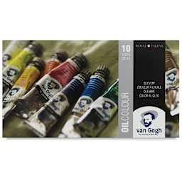Van Gogh Oil Paints - Front of package of 10 pc Set of 20 ml Tubes