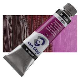 Van Gogh Oil Paint - Permanent Red Violet, 40 ml tube and swatch