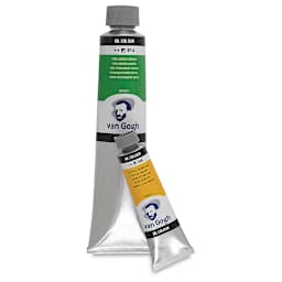 Van Gogh Oil Paints - 40 ml Yellow and 200 ml Green Tubes shown upright