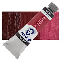 Van Gogh Oil Paint - Carmine, 40 ml tube and swatch