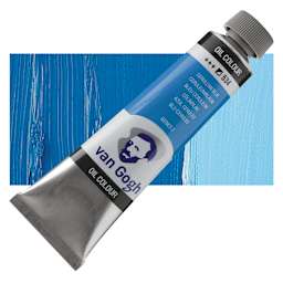 Van Gogh Oil Paint  - Cerulean Blue, 40 ml tube and swatch