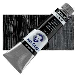 Van Gogh Oil Paint - Ivory Black, 40 ml tube and swatch