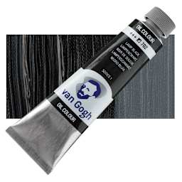 Van Gogh Oil Paint - Lamp Black, 40 ml tube and swatch