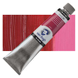 Van Gogh Oil Paint - Quinacridone Rose, 200 ml tube and swatch