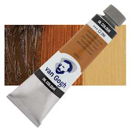 Van Gogh Oil Paint - Transparent Oxide Yellow, 40 ml Tube and swatch