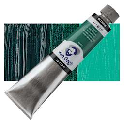 Van Gogh Oil Paint - Viridian, 200 ml tube and swatch