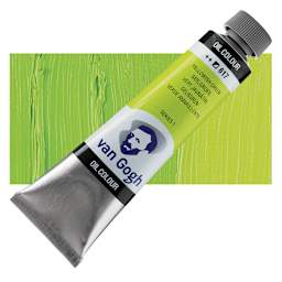 Van Gogh Oil Paint - Yellowish Green, 40 ml tube and swatch