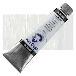 Van Gogh Oil Paint - Zinc White Safflower oil-based, 40 ml tube and swatch