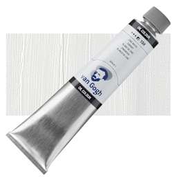 Van Gogh Oil Paint - Zinc White Safflower oil-based, 200 ml tube and swatch