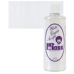 Bob Ross Liquid Acrylic - White, 4 oz bottle and swatch