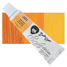 Bob Ross Soft Oil Color - Indian Yellow, 1.25 oz tube and swatch