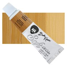 Bob Ross Soft Oil Color - Yellow Ochre, 1.25 oz tube and swatch