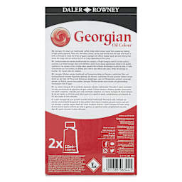 Daler-Rowney Georgian Oil Color - Titanium White, Set of 2, 225 ml tubes (back of package)