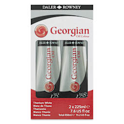 Daler-Rowney Georgian Oil Color - Titanium White, Set of 2, 225 ml tubes (in packgage)