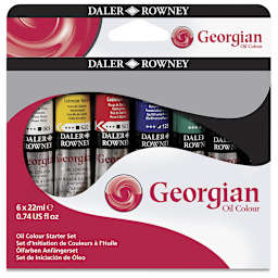 Daler-Rowney Georgian Oil Colors - Starter Set of 6 colors, 22 ml tubes