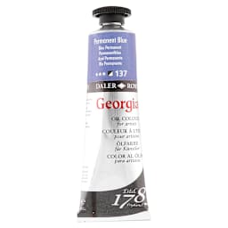 Daler-Rowney Georgian Oil Paints - Upright tube of Permanent Blue shown
