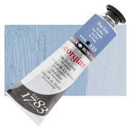 Daler-Rowney Georgian Oil Color - Blue Grey, 38 ml tube and swatch