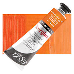 Daler-Rowney Georgian Oil Color - Cadmium Orange Hue, 38 ml tube and swatch