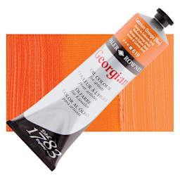 Daler-Rowney Georgian Oil Color - Cadmium Orange Hue, 225 ml tube and swatch