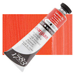 Daler-Rowney Georgian Oil Color - Cadmium Red, 38 ml tube and swatch