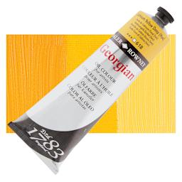 Daler-Rowney Georgian Oil Color - Cadmium Yellow Deep Hue, 225 ml tube and swatch