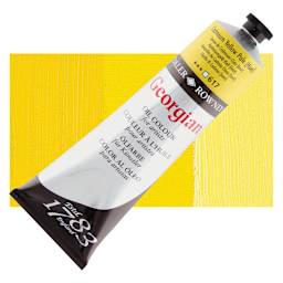 Daler-Rowney Georgian Oil Color - Cadmium Yellow Pale Hue, 225 ml tube and swatch