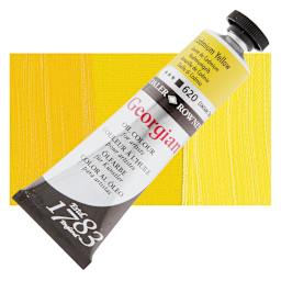 Daler-Rowney Georgian Oil Color - Cadmium Yellow, 38 ml tube and swatch
