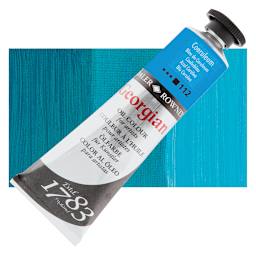 Daler-Rowney Georgian Oil Color - Coeruleum Blue, 38 ml tube and swatch