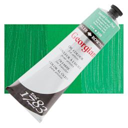 Daler-Rowney Georgian Oil Color - Emerald Green Hue, 225 ml tube and swatch